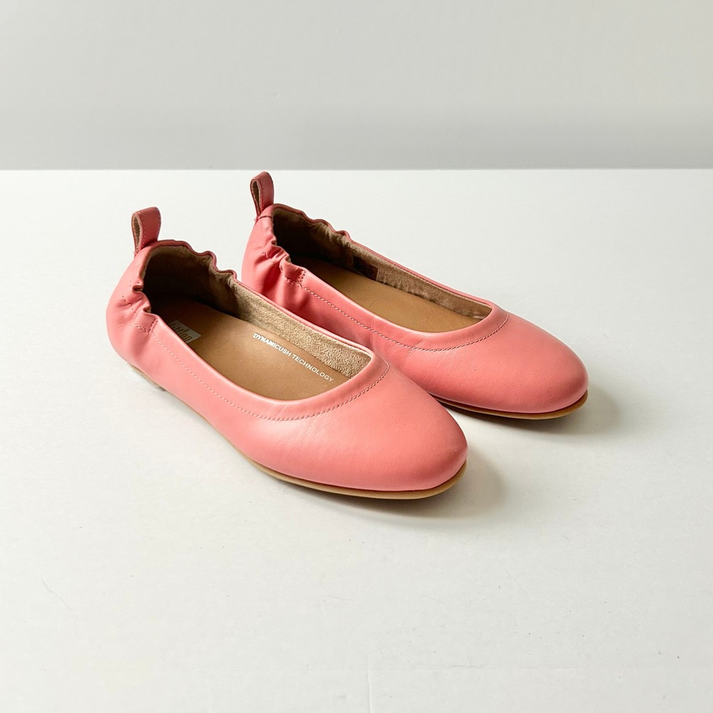 NEW FitFlop Allegro Soft Pink Leather Ballerinas Ballet Flats Size US 6
